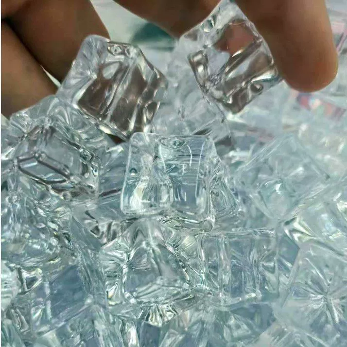 Прозрачный кубик льда Моделирование Прозрачный Средний кубик льда Слизь Кристалл грязи Аксессуары Реквизит для фотографий Поддельные кубики льда