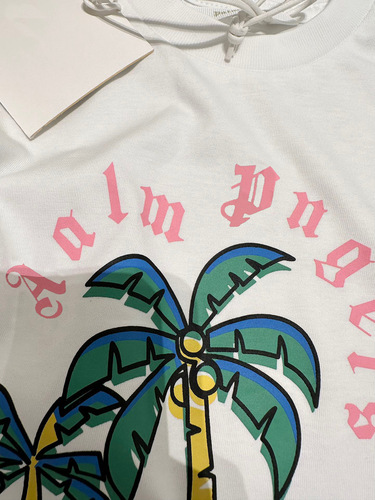 Coconut Tree Children's Short Sleeve T-Shirt 2024 New Summer Clothing Children's Loose T-Shirt Baby Summer Trunk Bear Top Fashion 