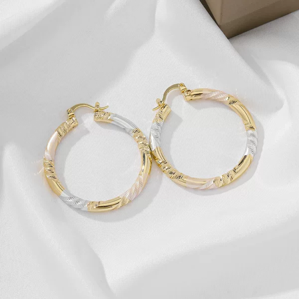 Amazon Temu Hot-Selling Multi-Color Fashionable Earrings for Women, European and American Light Luxury Hollow Tube Design, Direct Sales from the Manufacturer, Bestseller