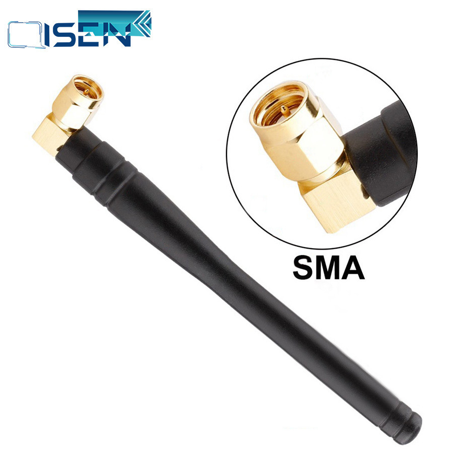 SMA弯头镀镍3800胶套433  2.4G天线10CM厂家供应