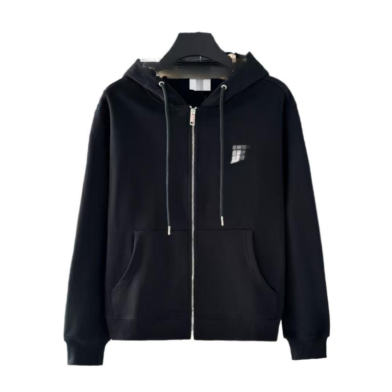 New cross-border B-brand high-quality hooded sweatshirt jacket with full zipper, embroidered casual loose-fit men's gray coat New cross-border B-brand high-quality hooded sweatshirt jacket with full zipper, embroidered casual loose-fit men's gray coat
