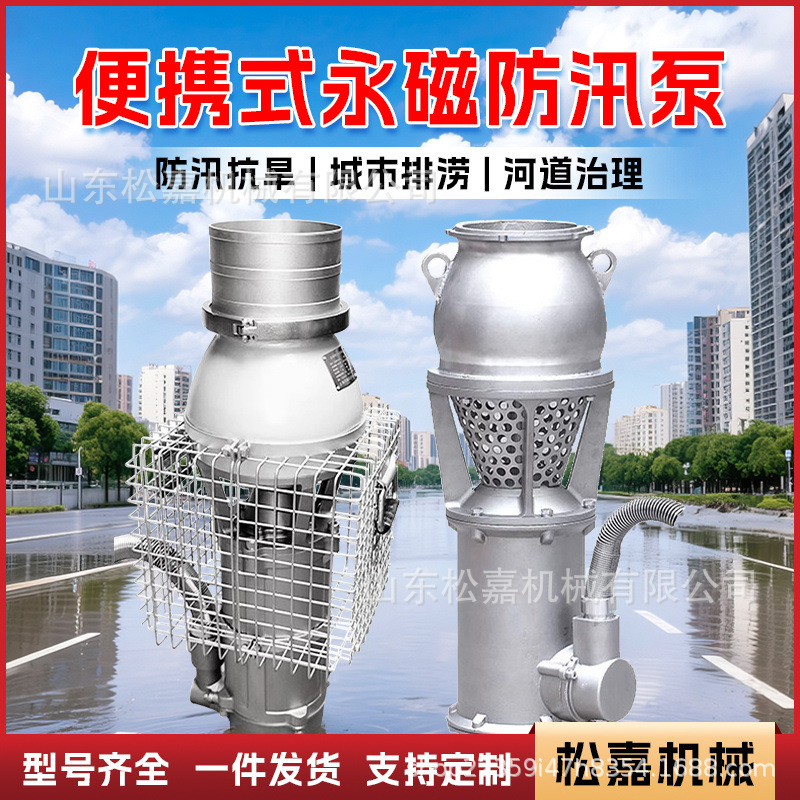 bomba sumergible de frecuencia variable de imán permanente rescate contra incendios rescate de emergencia control de inundaciones drenaje bomba axial de gran flujo de alta elevación freno de bomba de flujo