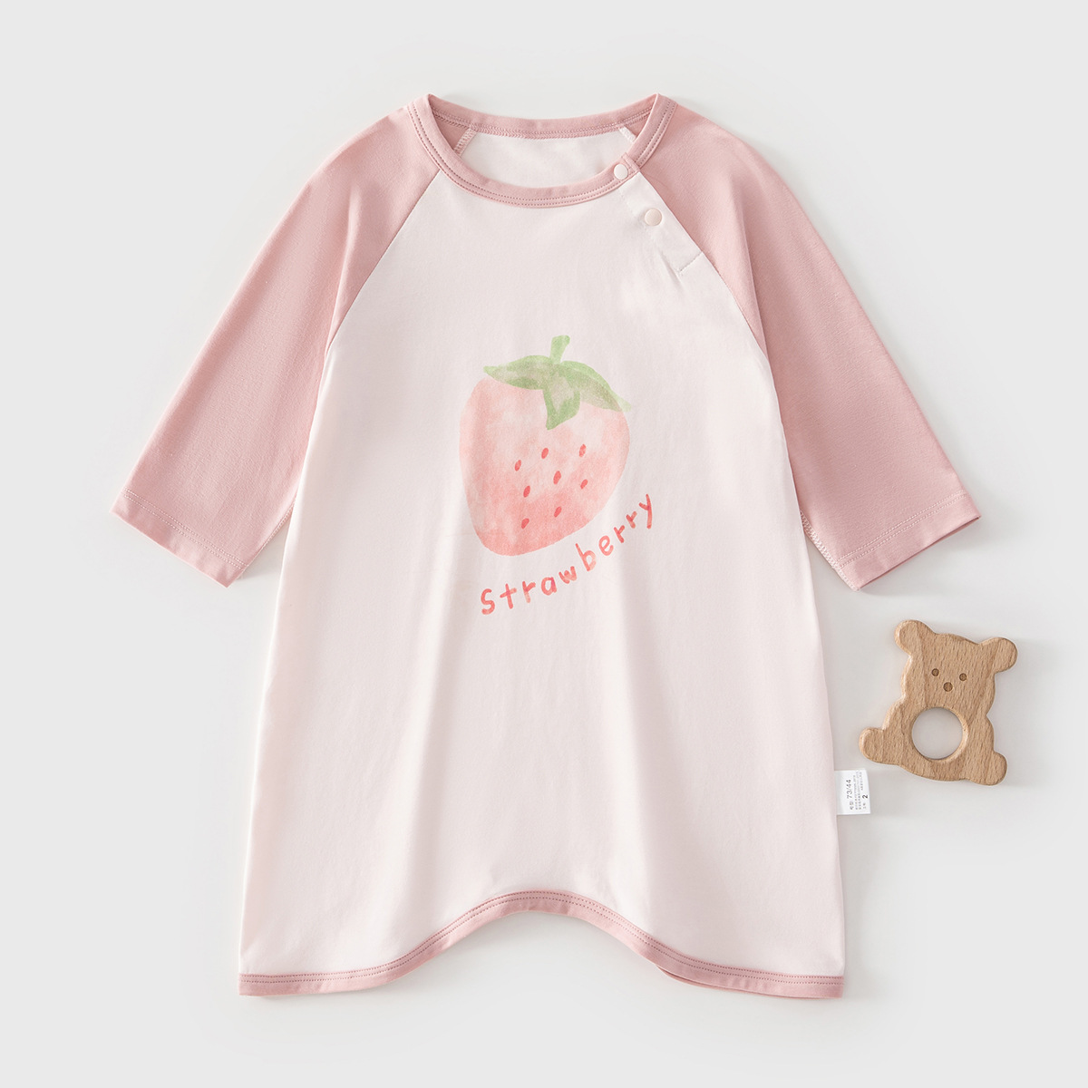 Pijama de bebé algodón ropa de dormir cómoda pijama de frutas de siete brazos pijama de bebé verano