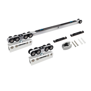 Frameless Glass Door Hanging Wheel 100K Buffer Pulley Single Rod Two-Way Damping Aluminum Alloy Track