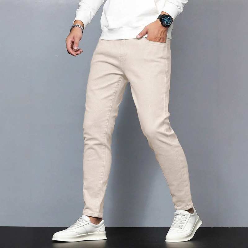 Men's Casual Pants 2025 Spring and Autumn Khaki Business Slim Straight Pants Versatile Stretch Trousers
