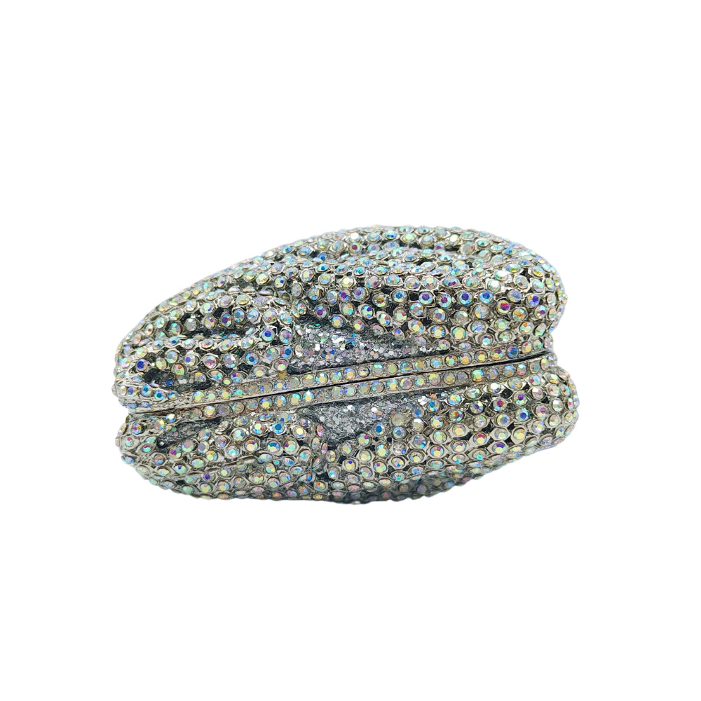 Túi xách tay nữ đính đá rhinestone lấp lánh dự tiệc — Vàng AB, Bạc AB, Đế vàng kim cương, Cá tính đặt làm chi tiết 4