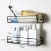 Black long storage shelf+double hook patch piece