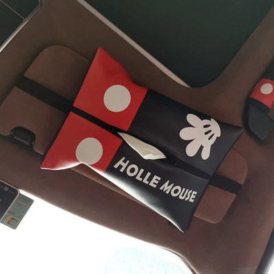 Car tissue box/set: car-mounted tissue holder, leather - sm-tissue-box-palmtissue-boxleather