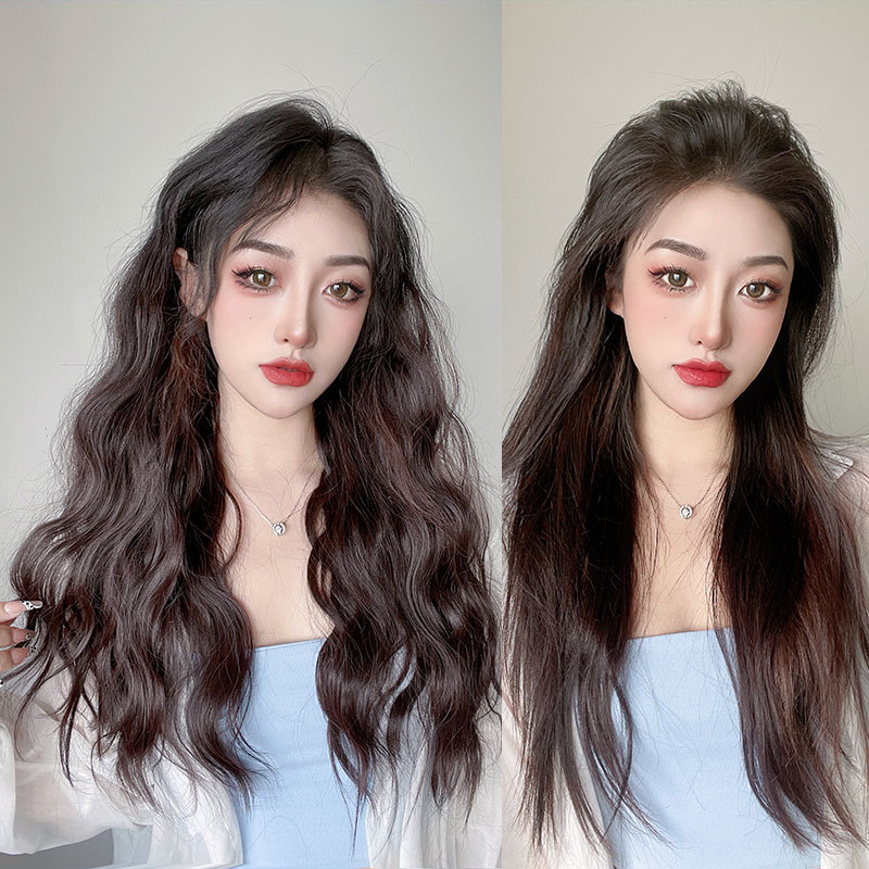 Extensión de Cabello Ondulado Set de 3 Piezas, Fibra de Alta Temperatura, Invisible, con Clip BB, para Mujeres