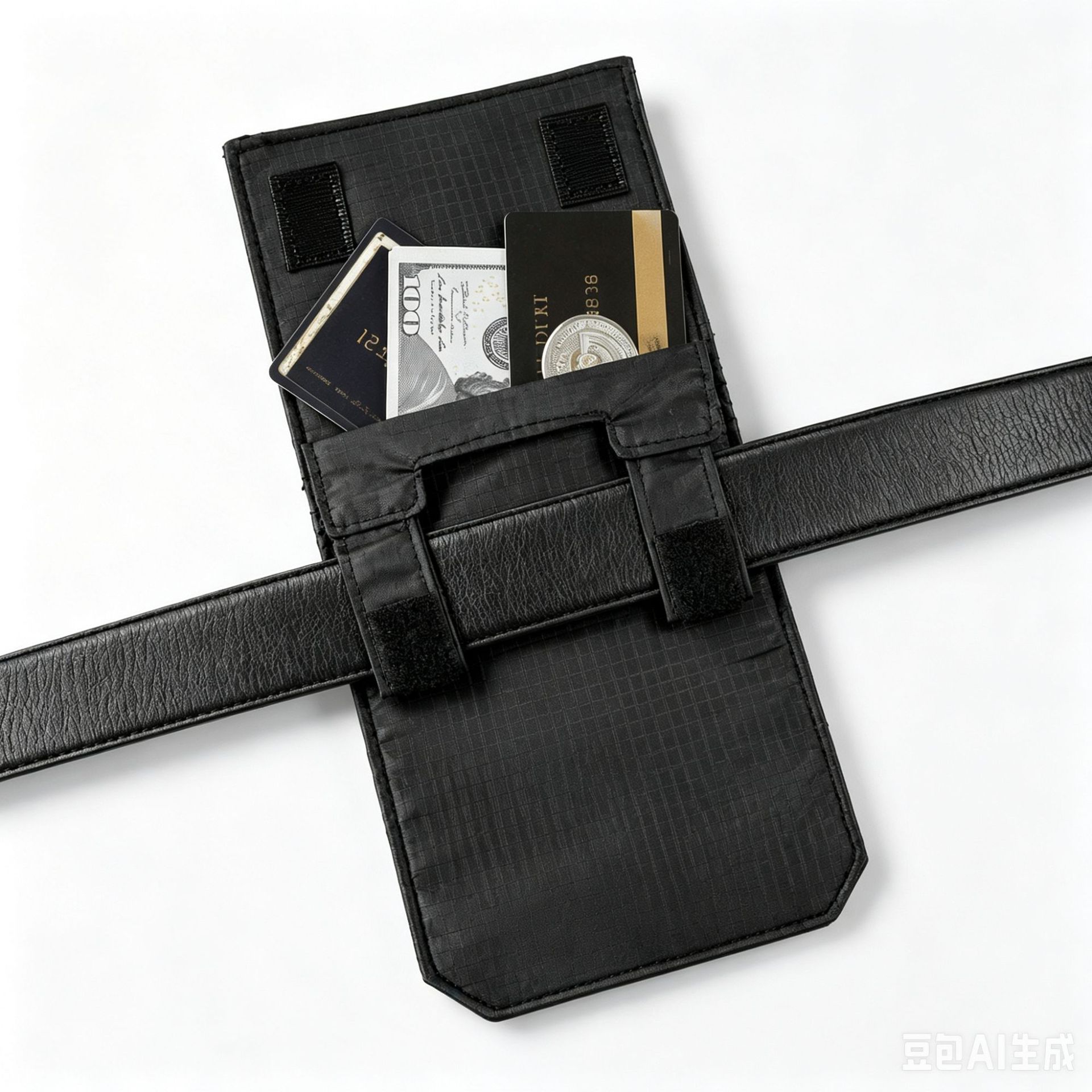New cross-border belt-worn coin purse, business casual, multifunctional, can hold documents and passports