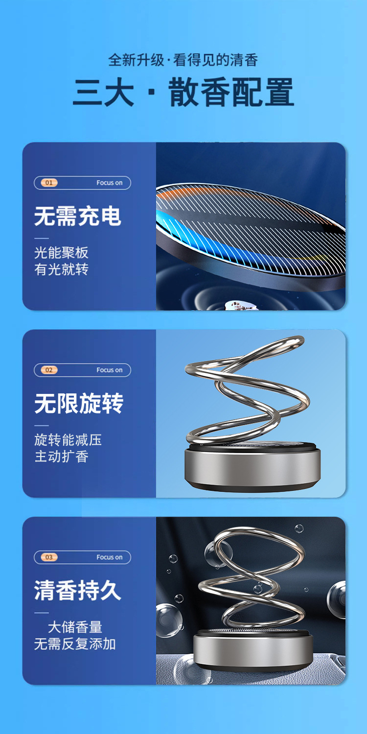 Car Accessories decoration 2023 new car accessories decoration collection solar car perfume aromatherapy men's long-lasting
