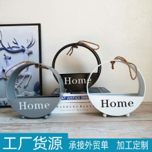 装饰壁挂挂件悬挂花蓝墙上吊蓝创意客厅墙面铁艺圆形壁挂花盆