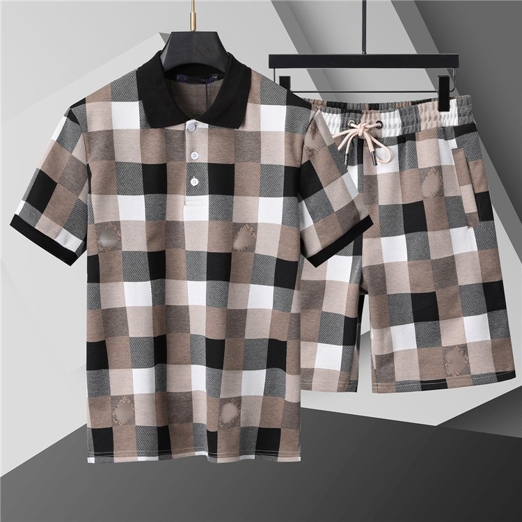 Top Edition) G polo con solapa de manga corta conjunto de moda versátil impresión clásica de estilo masculino y femenino de alta calidad