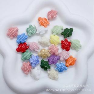Glazed small turtle ceramic beads turtle loose beads beaded handmade diy necklace bracelet jewelry accessories manufacturers wholesale