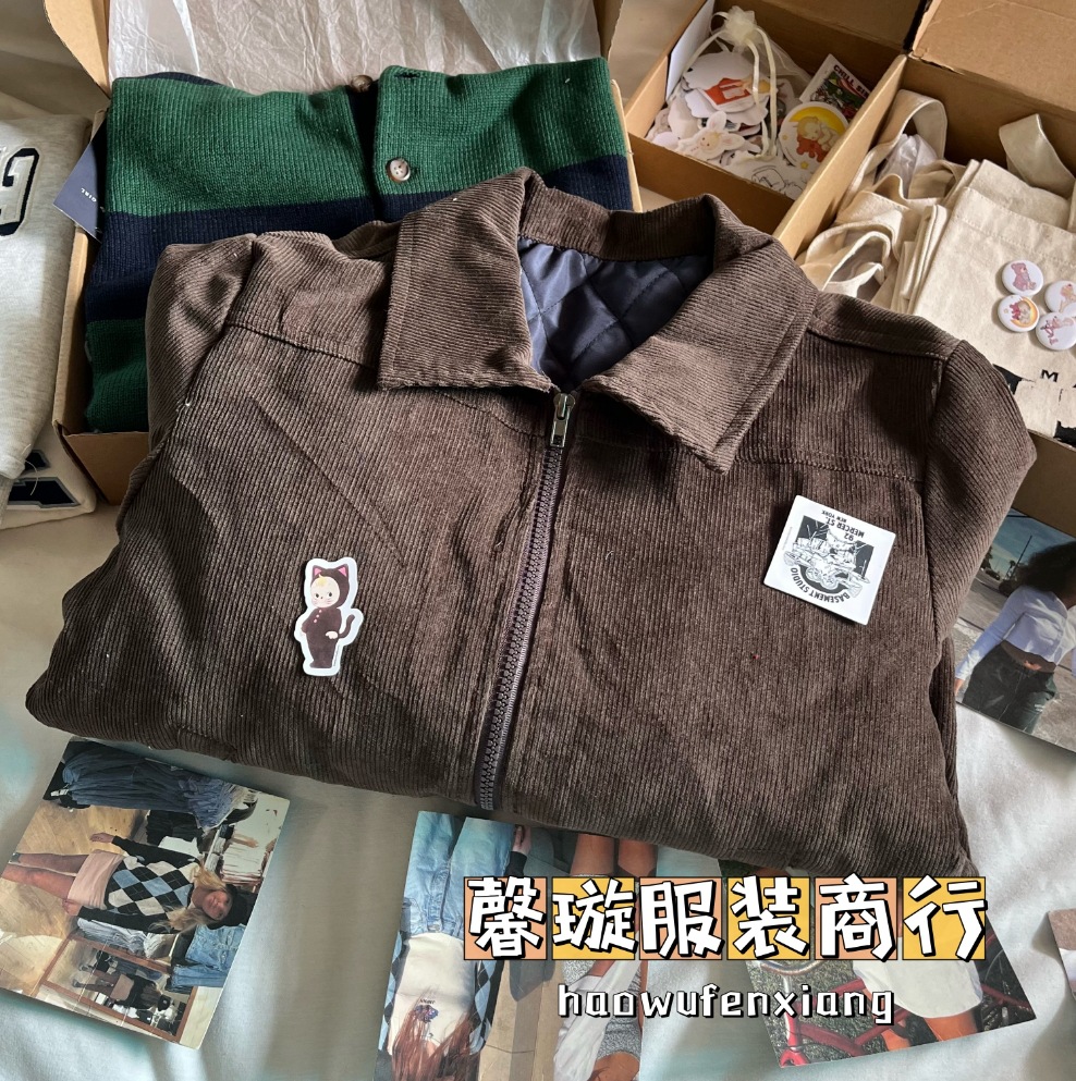 BM estilo otoño nuevo americano retro marrón PANA acolchado abrigo corto todo partido solapa chaqueta superior para las mujeres