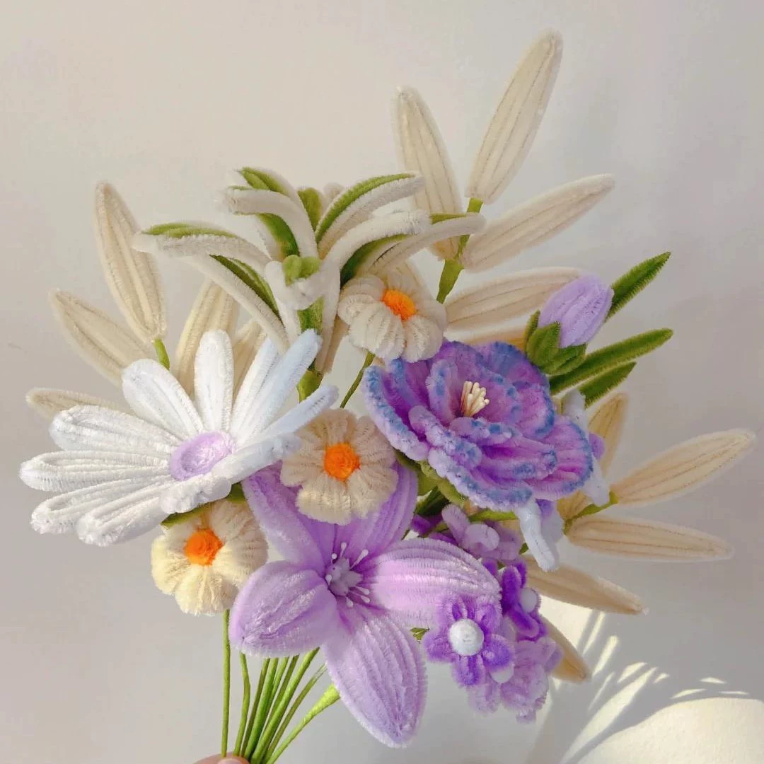 Готовый букет роз, витая палочка, тюльпан, набор материалов «сделай сам» для подруги, подарок на день рождения лучшего друга, цветок