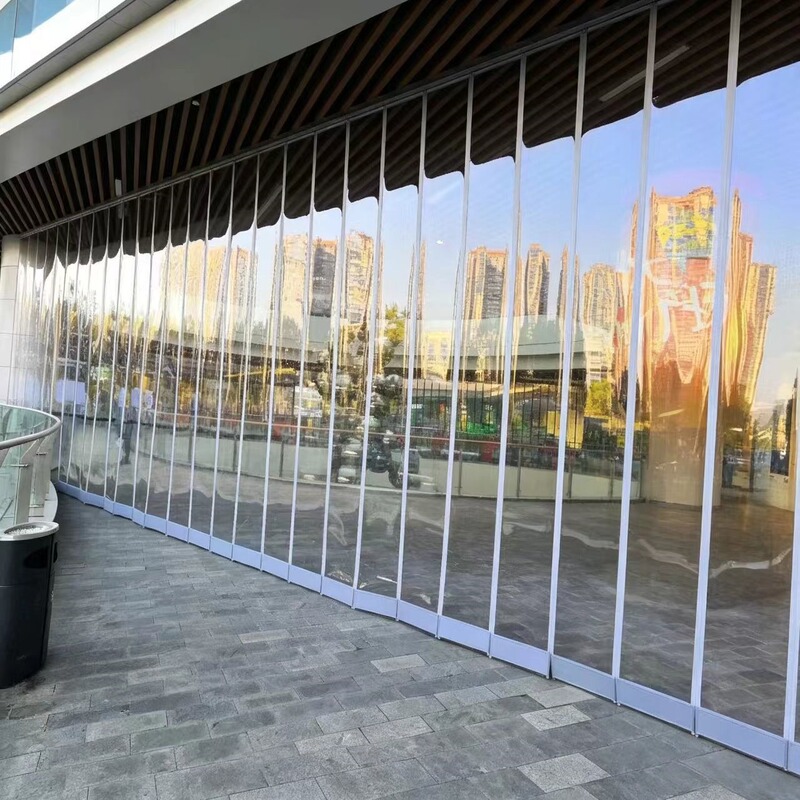 Air Conditioning Wind-Blocking Magnetic Transparent Soft Door Curtain Pvc Plastic Partition Curtain for Shop Cold Air Protection Workshop Partition Cross-Border