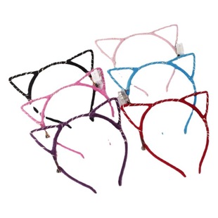 Stall Hot Luminous Hair Band Cat Ears Long Hair Rabbit Ears Wreath Children's Toys Night Market Foreign Trade Micro-Commerce Sweep Code