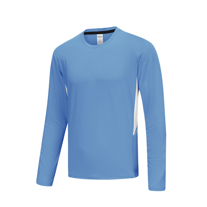 Camiseta deportiva de otoño para hombres, camisas secas rápidas, mangas largas de hielo, piel delgada, entrenamiento de baloncesto, camisas al aire libre