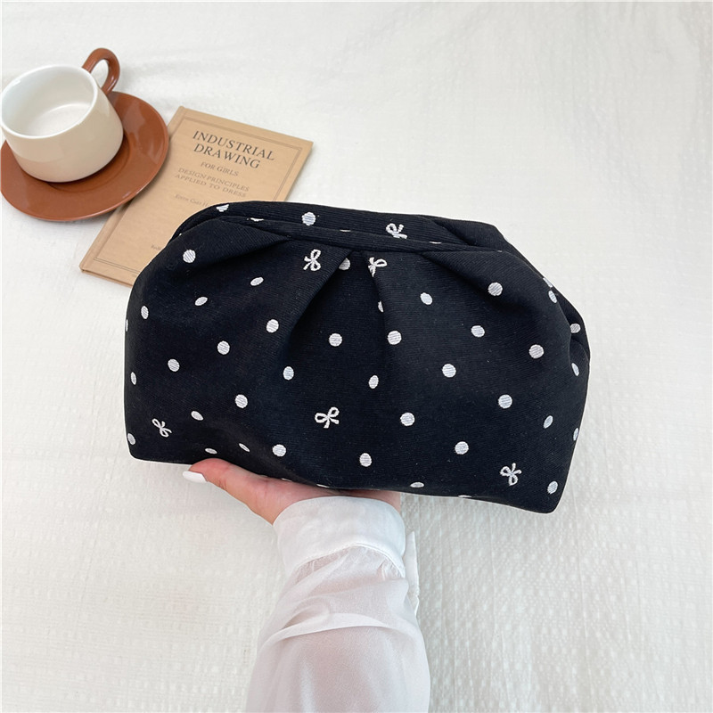 2026 punto de onda literatura y arte versátil estilo coreano de alta calidad estilo de moda de moda de chicas temperamento de compras versátil bolsa de mano