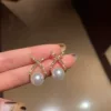 34# перекрёстная жемчужная серьга