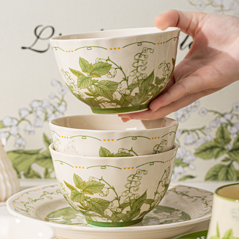 ✅ Fresh and Stylish Ceramic Rice Bowls and Plates for Home Use, High Aesthetic Soup Bowls, Rice Bowls, Underglaze Colored Bowls and Plates, Dinnerware Set ✅ Fresh and Stylish Ceramic Rice Bowls and Plates for Home Use, High Aesthetic Soup Bowls, Rice Bowls, Underglaze Colored Bowls and Plates, Dinnerware Set