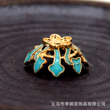 60258-1铜古风饰品diy铜滴油手工发簪发冠材料配件花托6*13mm