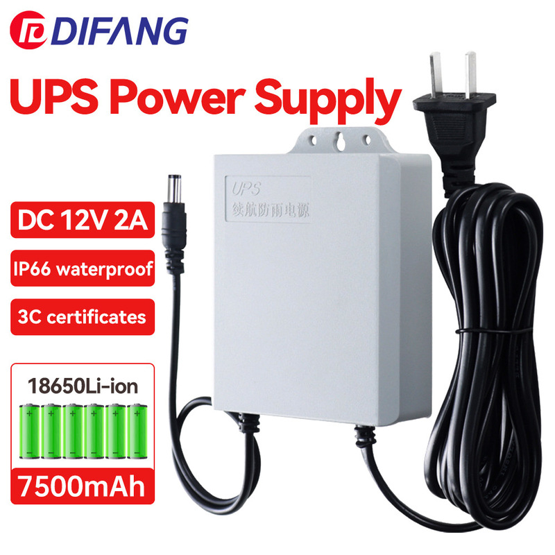 Ups Power Supply for Optical Modem Router, Backup Power Supply, Monitoring Power Supply, Camera Power Supply That Won'T Restart When Power Fails, 3 Batteries