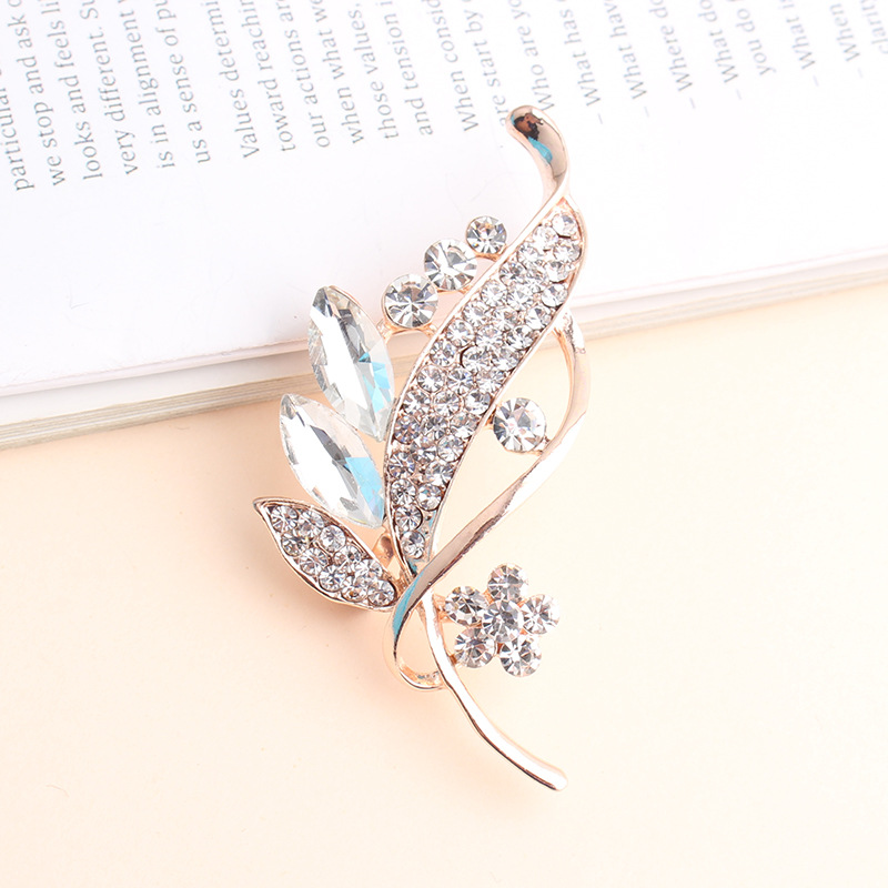 Niedliche Blumen- Und Blatt-emaillebrosche Für Damen Anstecknadel_voghion.com