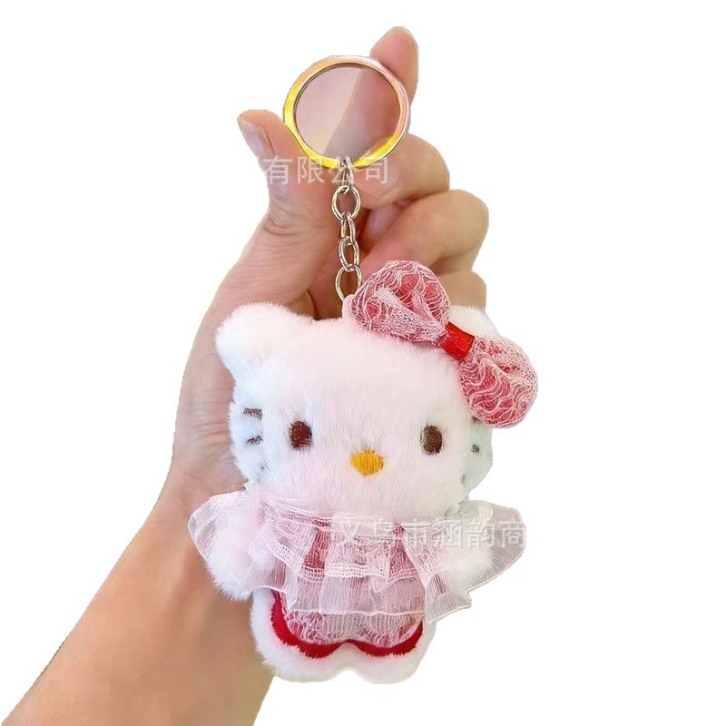 Llavero Colgante de Peluche de Dibujos Animados para Mochila y Bolso