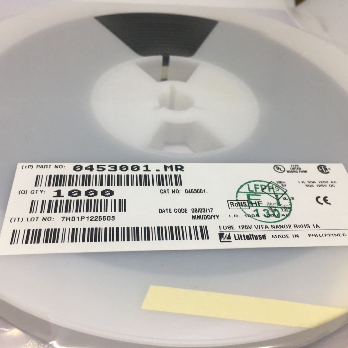 0453005.MR 美国力特 现货分销 5A 125V 1808/2410封装 一次性保