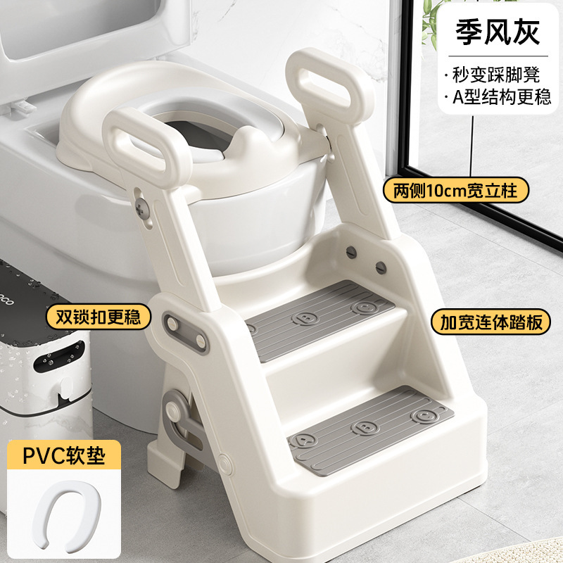 小沐馬子供便器の階段式の男の子と女の子がトイレに行きます。|undefined
