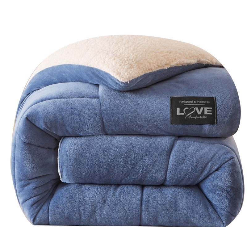 Transfronterizos para invierno de cordero manta de cachemira gruesa cálida edredón de leche core edredón de siesta edredón de algodón edredón de invierno