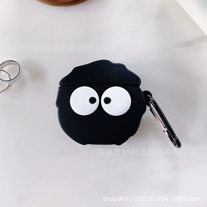 Силиконовый защитный чехол (совместим с Apple AirPods), 3D‑дизайны, с карабином или шнурком, лёгкий