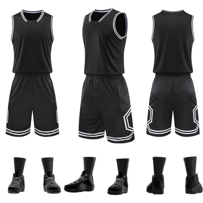 Nuevo conjunto de ropa de baloncesto de verano hombre sin mangas chaleco deportivo impresa ropa de entrenamiento de juego 207