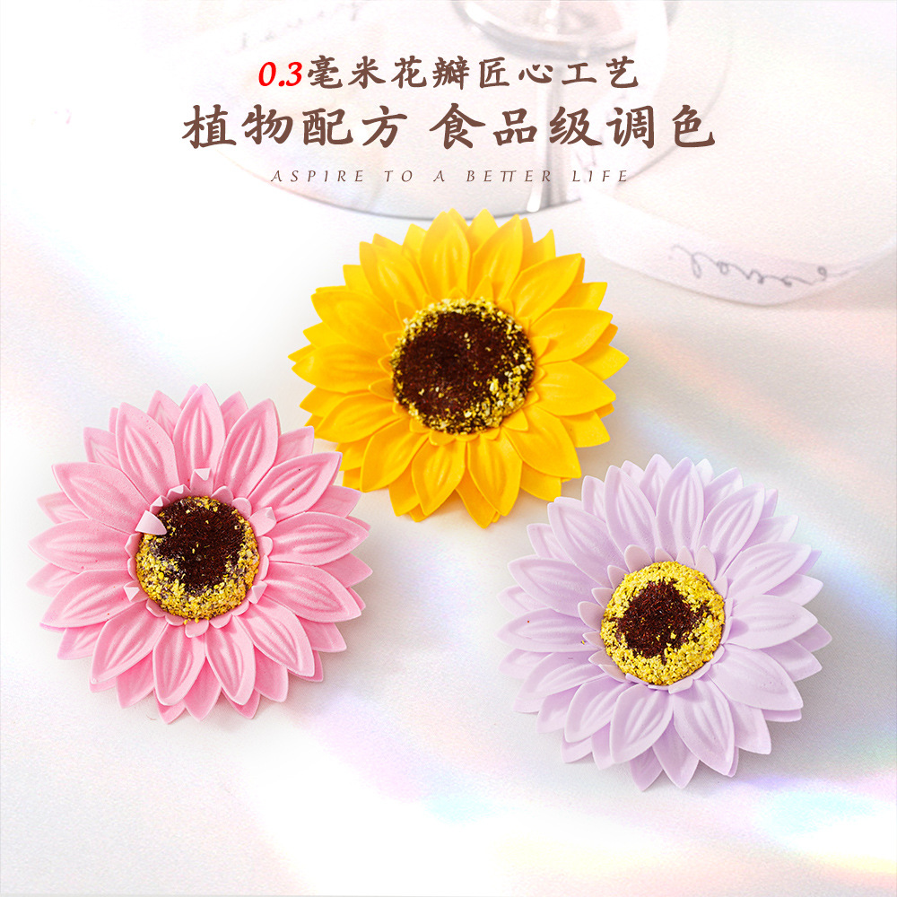 Flores de simulación regalo de mano mini girasoles flor inmortal accesorios de flores falsas al por mayor jabón DIY hecho a mano
