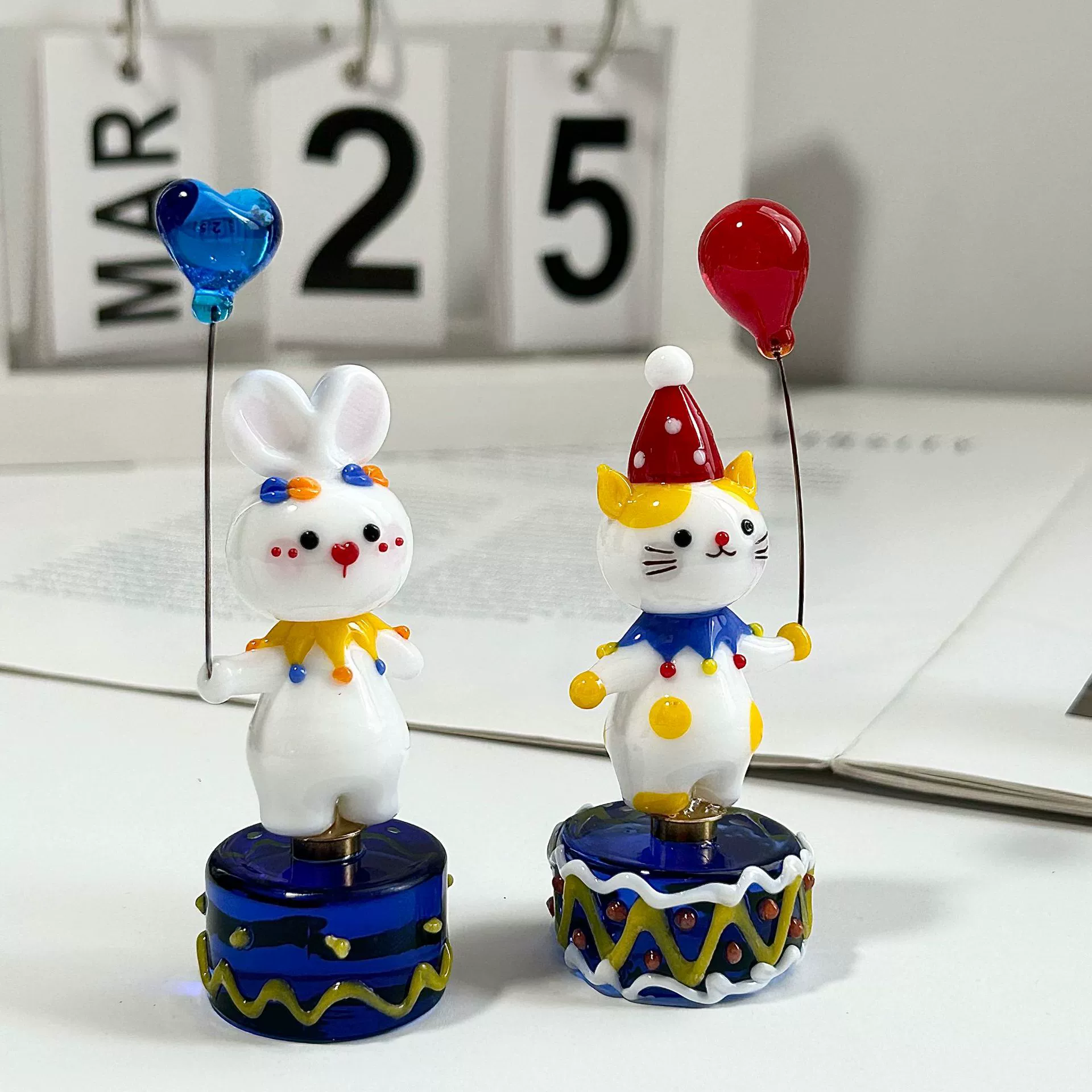 Поворотный милый стеклянный стол кролик, DIY, котенок, кошка, подарок на день рождения