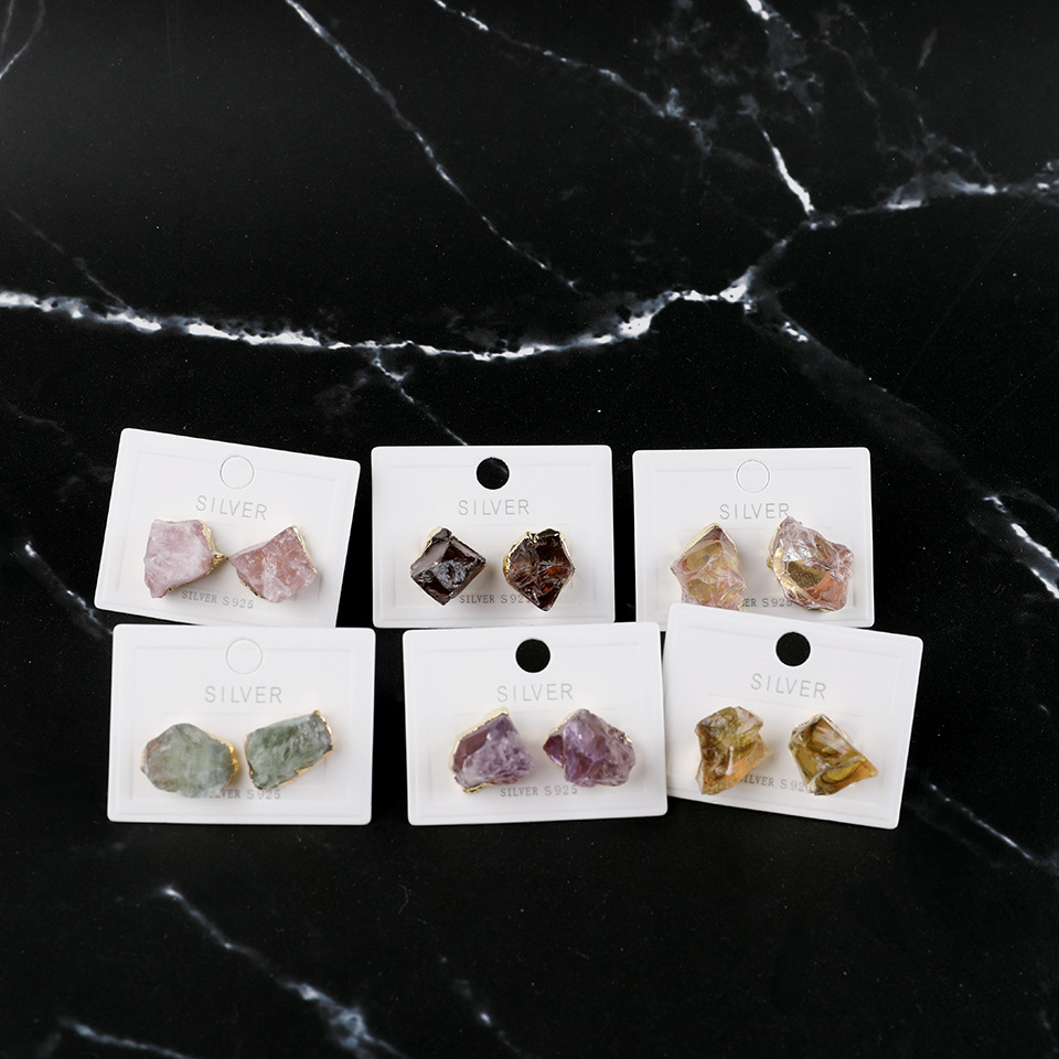 9g Weight 301 Stainless Steel Ear Needle Material Ear Studs Classification 1 Pair Quantity Holiday, Banquet Occasion Crystal Material Geometric Pattern Unisex Gender Plating Design Casual, Elegant, Lady Style 1 Pair Casual Elegant Lady Geometric Plating Crystal Ear Studs 2