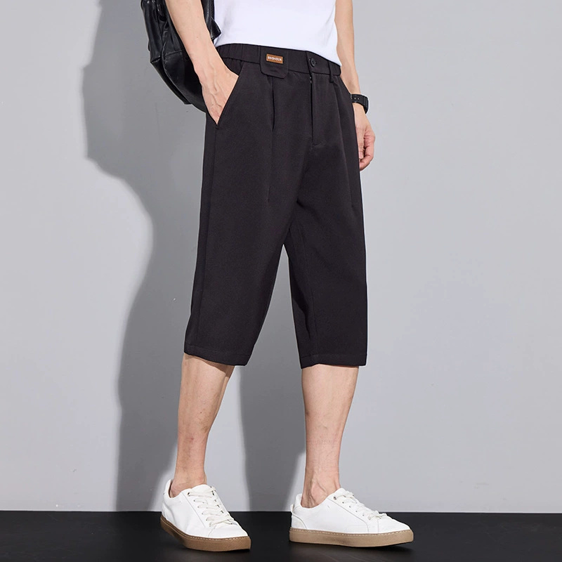 Silk summer thin shorts, elastic trousers