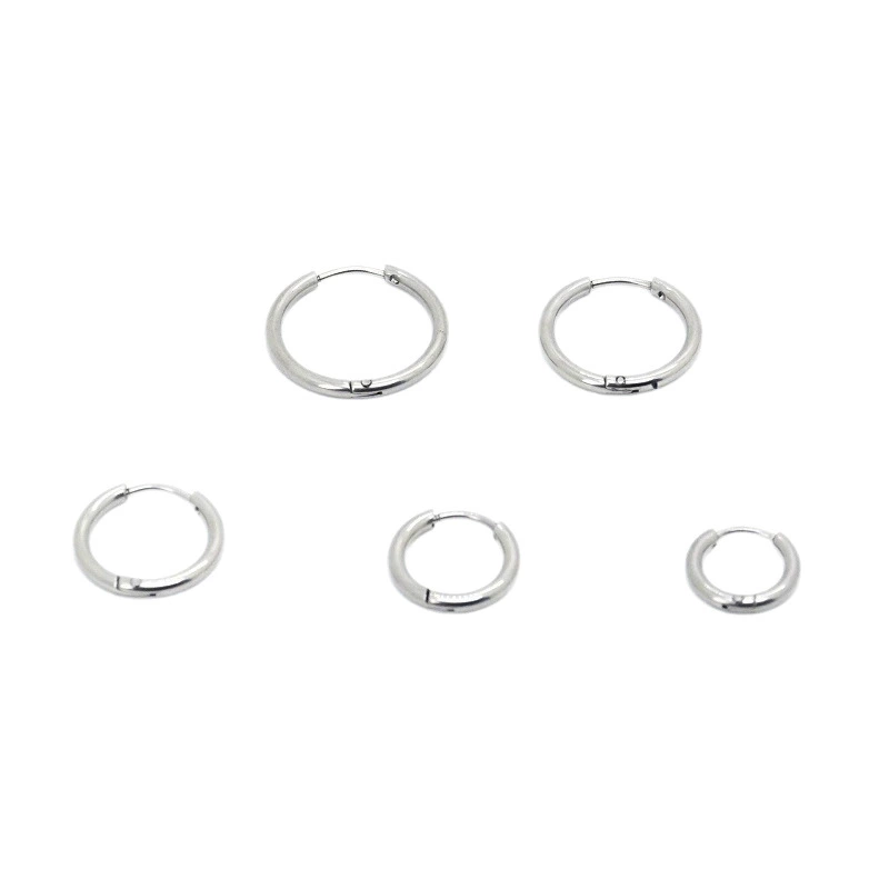 Classic earrings stainless steel, 2.5mm, Amazon