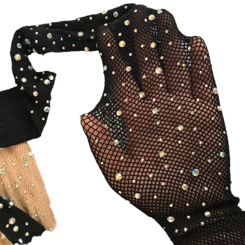 Aliexpress European and American Sexy Fishnet Stockings with Rhinestones, Hot Rhinestone Mesh Stockings, Fishnet Stockings with Rhinestones, Small Mesh 2003