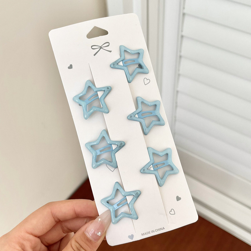 Sweet girl star clip para el cabello 2025 nuevo clip para el cabello de bebés femininos clip para el cabello lateral clip para el cabello de color