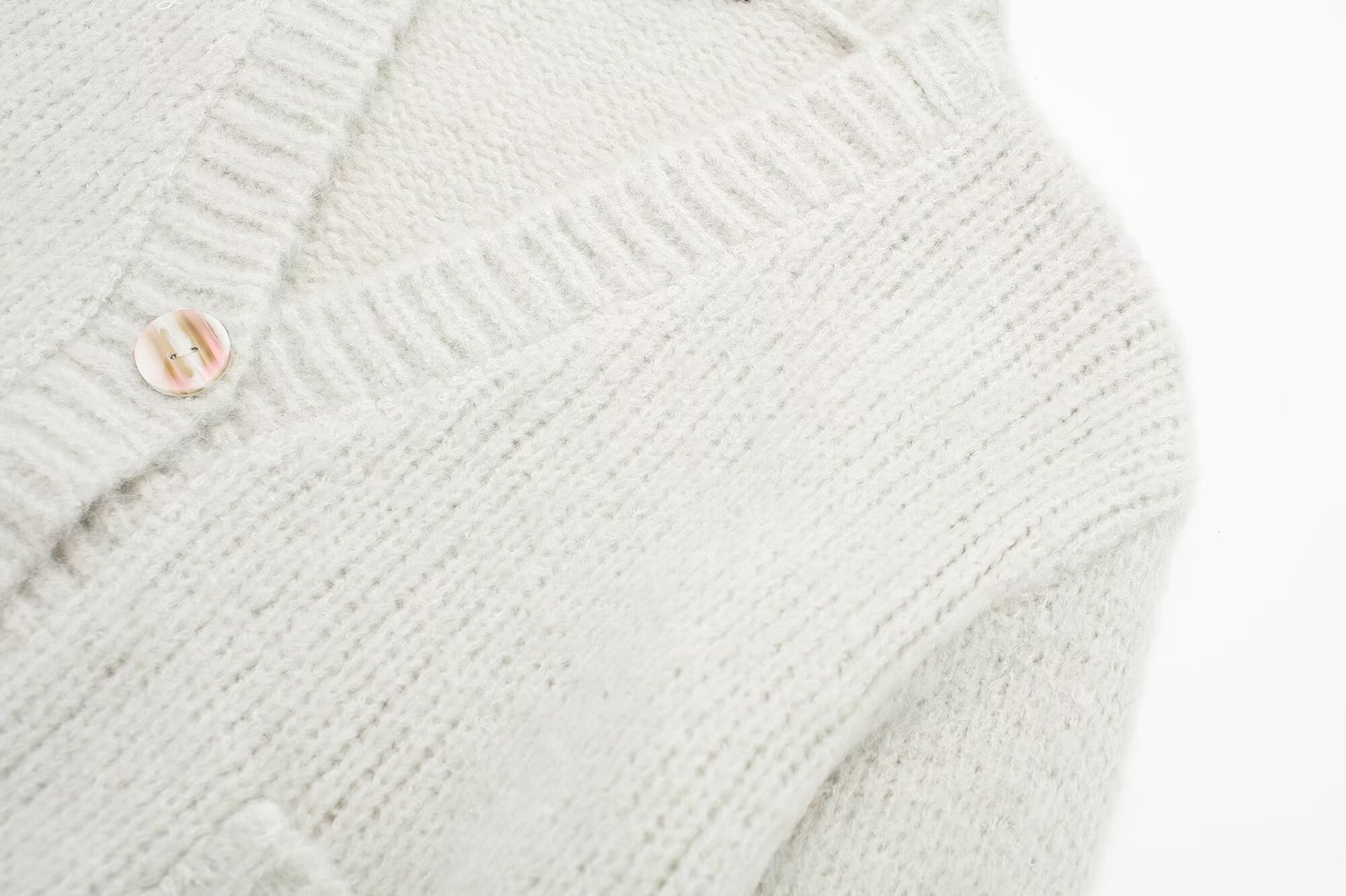 Dameskleding 2024 herfst en winter nieuwe straatmode V-hals gebreide cardigan jas_voghion.com