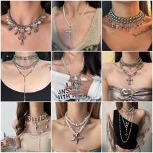 欧美重工多层叠戴珍珠项链轻奢高级感复古vintage项链配饰女首饰