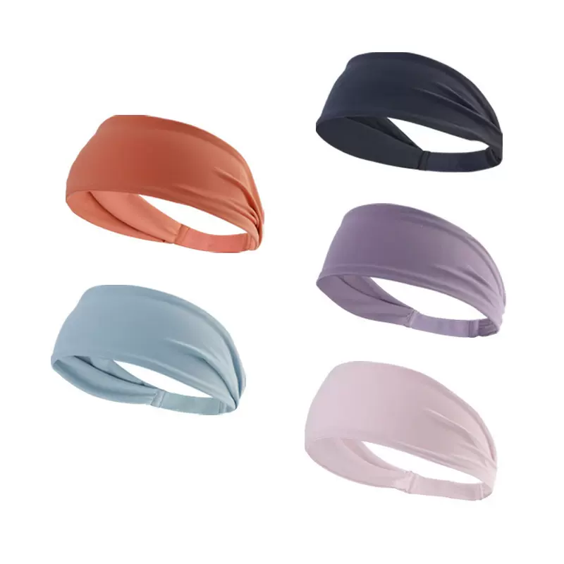 透气吸汗运动束发带 女跑步瑜伽健身导汗止汗带 加宽运动松紧头带