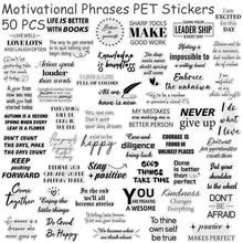 50�ź�ɫӢ����־�̾�PET͸�������ʼǱ��ֻ�ˮ��diy����װ����ֽ
