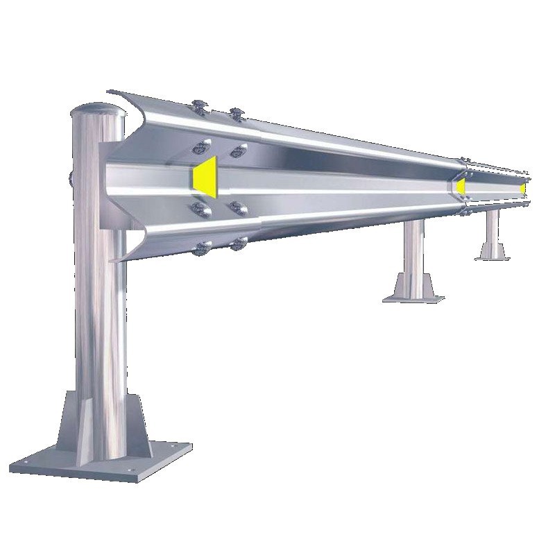 Fabricante de barandillas en forma de onda Estándar nacional Tablero de barandilla rociado de plástico galvanizado en caliente de dos ondas y tres ondas