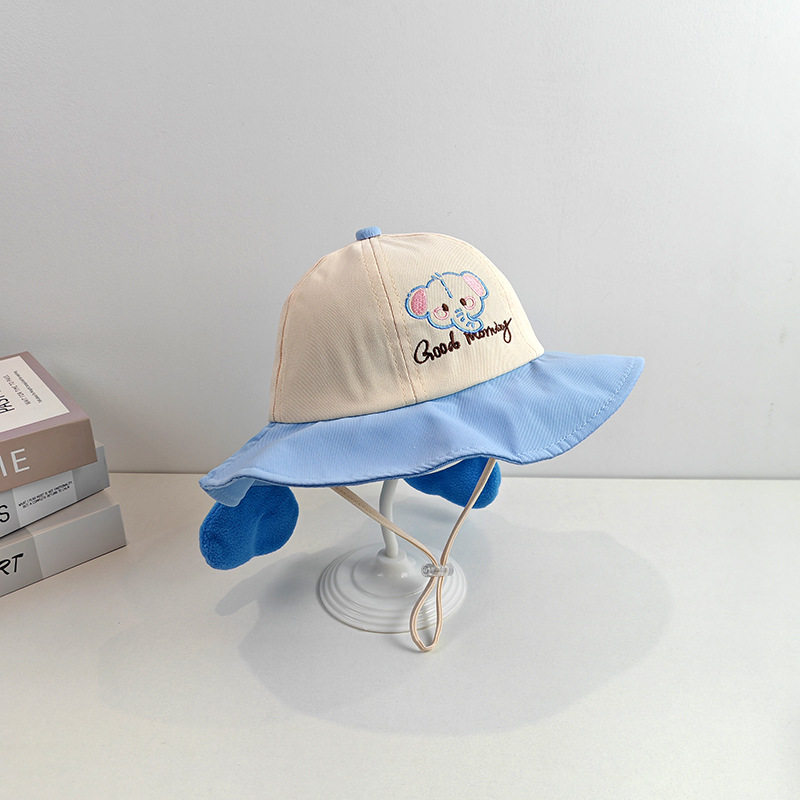 Sombrero de bebé primavera y otoño delgado sombrero de pescador para hombres y mujeres pequeños bebés adorables sombreros de cubeta de protección solar de verano