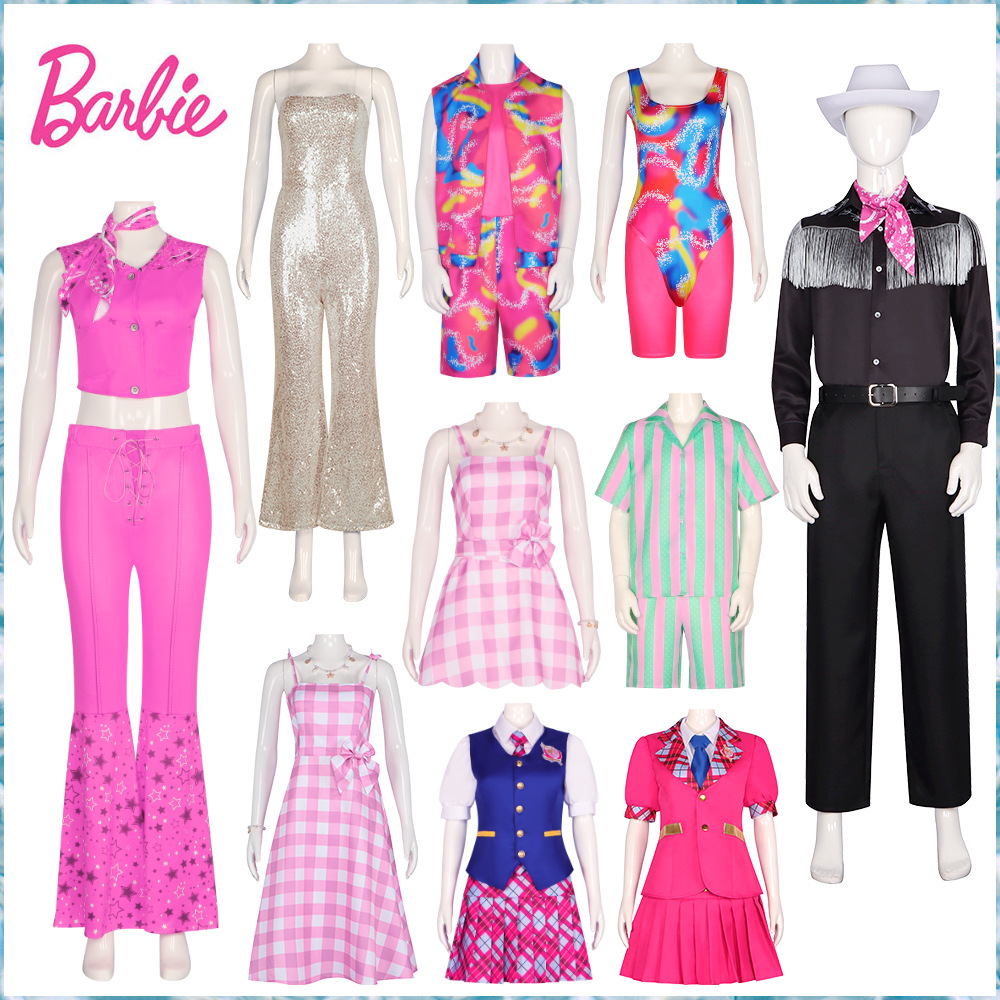Película Barbie cos ropa Barbie mismo estilo popular de cine y televisión ropa de rol toda la serie traje en stock nuevo
