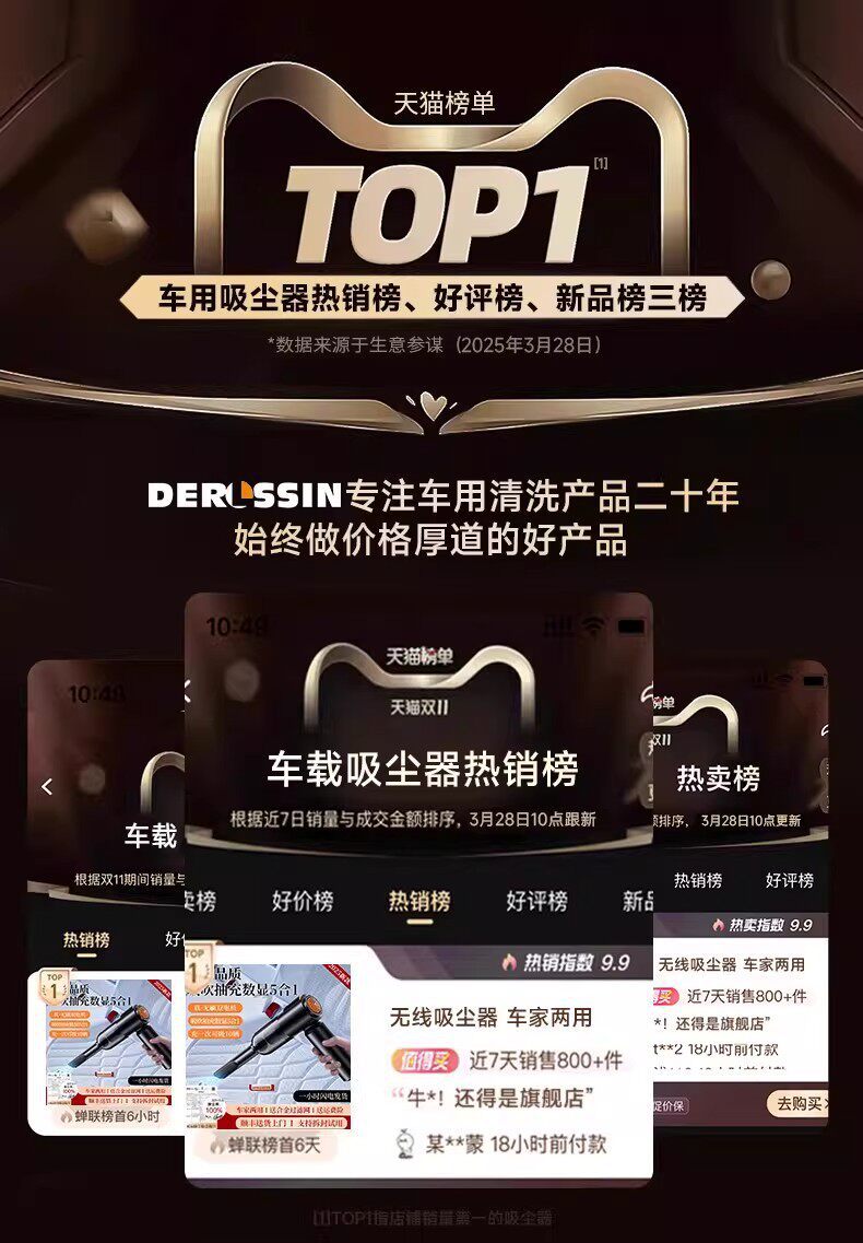 Car Vacuum Cleaner Cordless Handheld Portable